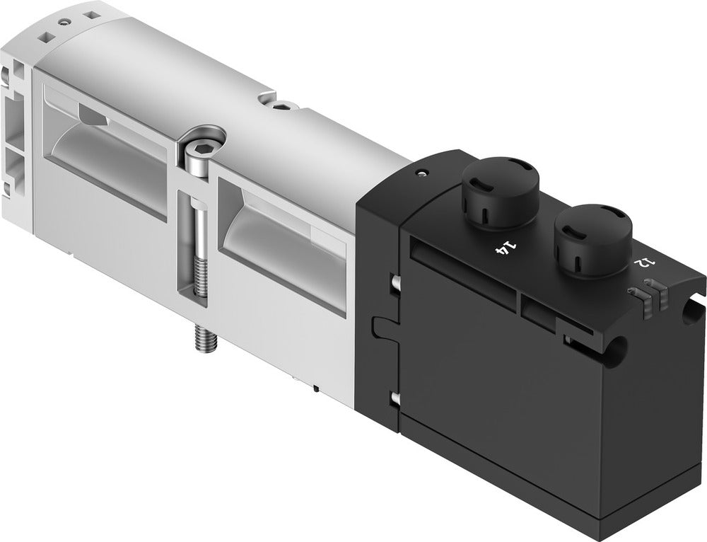 Festo 5/3 Pressurized/Exhausted Air Solenoid Valve Size 26mm ISO 15407-2 850l/min - 8039187