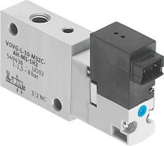 Festo 3/2 NC Monostable Air Solenoid Valve M5 200l/min 2 - 8bar/2 - 116psi - 560697