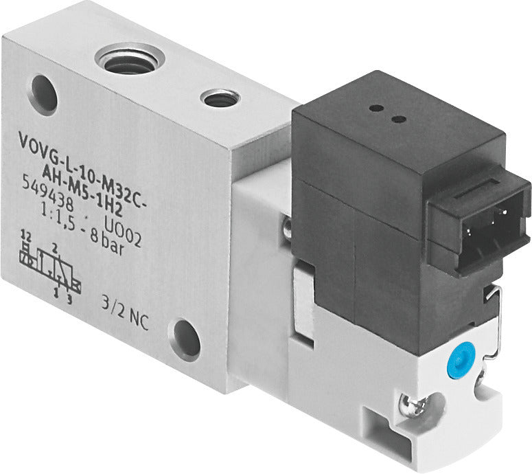 Festo 3/2 NO Monostable Air Solenoid Valve M5 200l/min 2 - 8bar/2 - 116psi - 560699