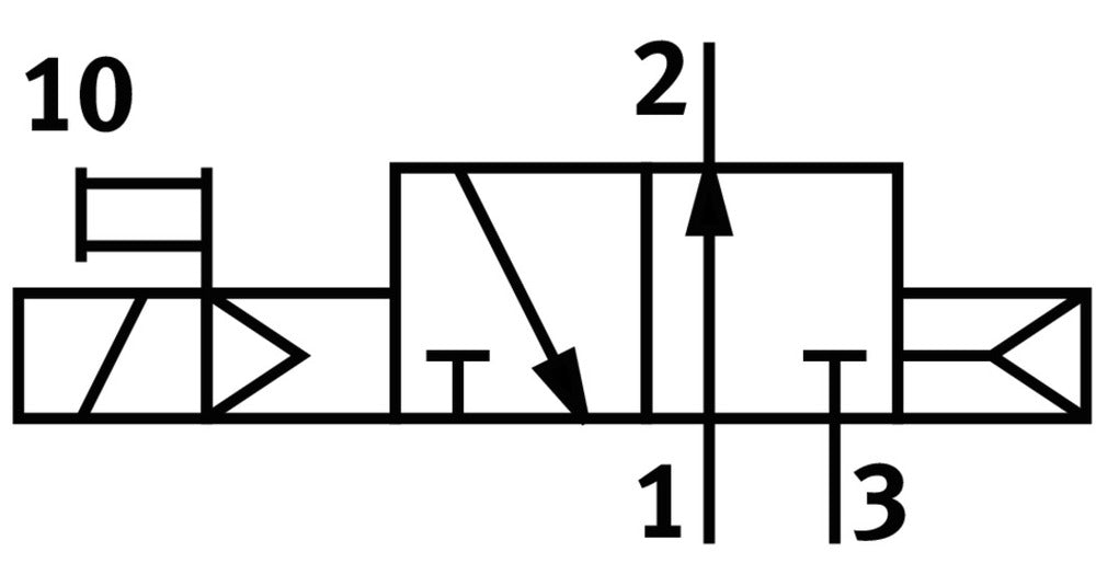 Festo 3/2 NO Monostable Air Solenoid Valve Sub-base 180l/min 2 - 8bar/2 - 116psi - 560705