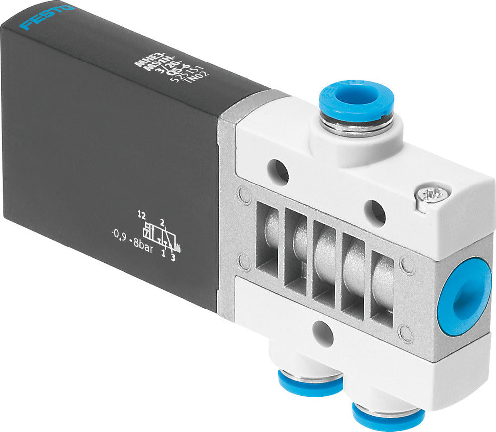 Festo 3/2 NC Monostable Air Solenoid Valve QS-6 200l/min -0.9 - 8bar/-13 - 116psi - 525151