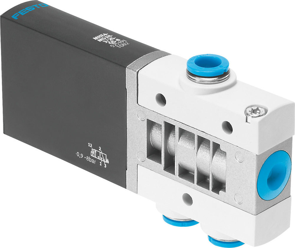 Festo 3/2 NO Monostable Air Solenoid Valve QS-8 400l/min -0.9 - 8bar/-13 - 116psi - 525210