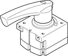 Festo 4/3 Exhausted Hand Lever Valve G1/2 3800l/min - 3192068