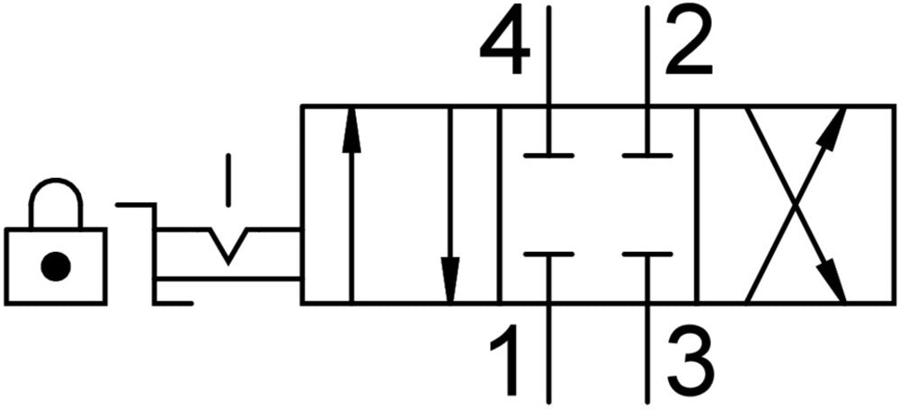 Festo 4/3 NC Hand Lever Valve G1/8 600l/min - 3488208