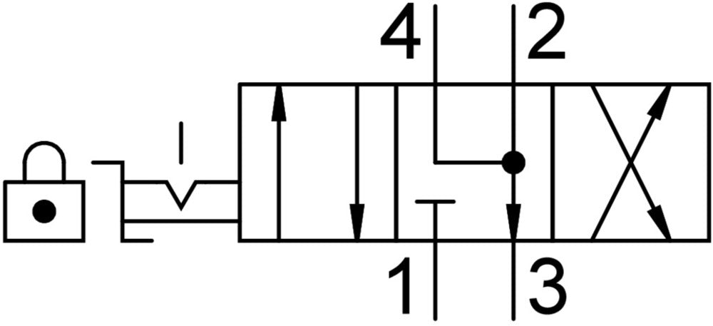 Festo 4/3 Exhausted Hand Lever Valve G1/4 1150l/min - 3515542