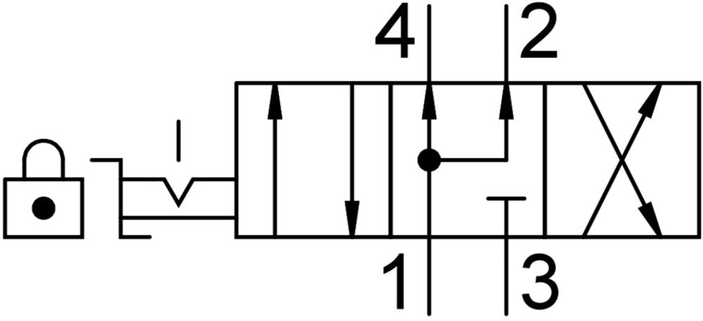 Festo 4/3 Pressurized Hand Lever Valve G1/2 3800l/min - 3192084