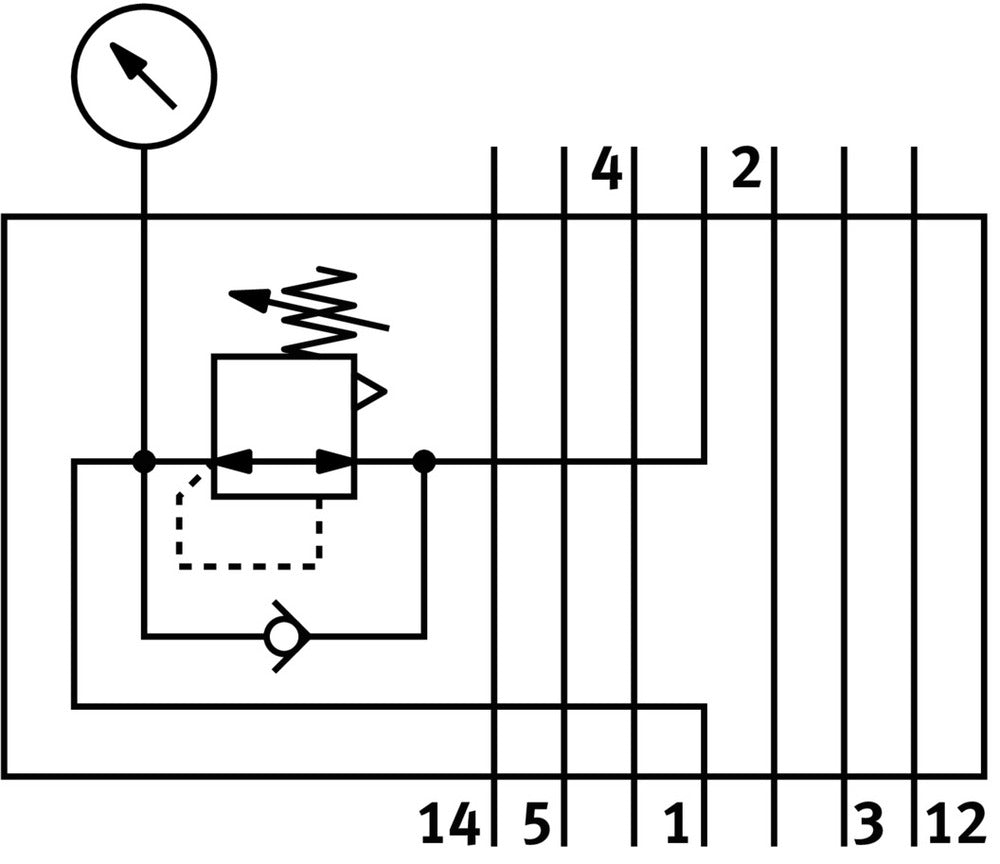 Festo Intermediate Pressure Regulator Plate - 35968