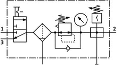 Festo Air Preparation Unit G1/4'' 0.5-12bar 1300l/min 40µm - 542294