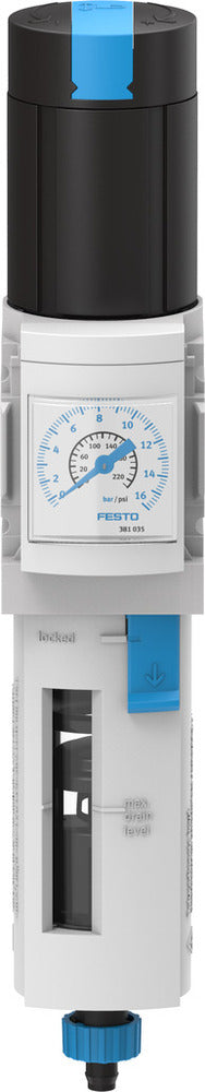 Festo Compressed Air Filter Regulator G1/4'' 0.5-12bar 1200l/min 5µm - 529155