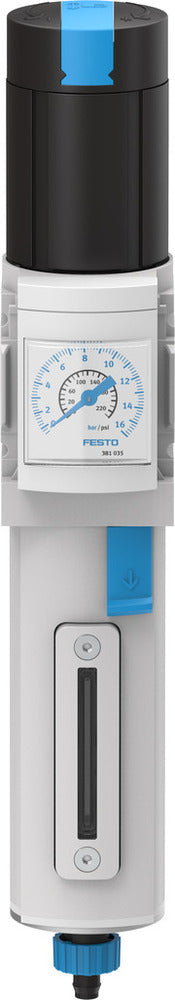 Festo Compressed Air Filter Regulator G1/4'' 0.5-12bar 1200l/min 5µm - 535720