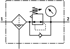 Festo Compressed Air Filter Regulator G1/8'' 0.5-12bar 850l/min 5µm - 529170