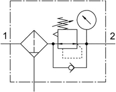 Festo Compressed Air Filter Regulator G1/2'' 0.3-7bar 6200l/min 40µm - 529181