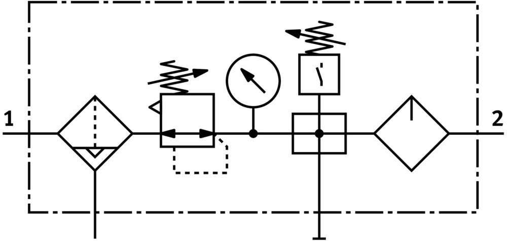 Festo Air Preparation Unit G1/4'' 0.5-12bar 1400l/min 40µm Midi - 185808