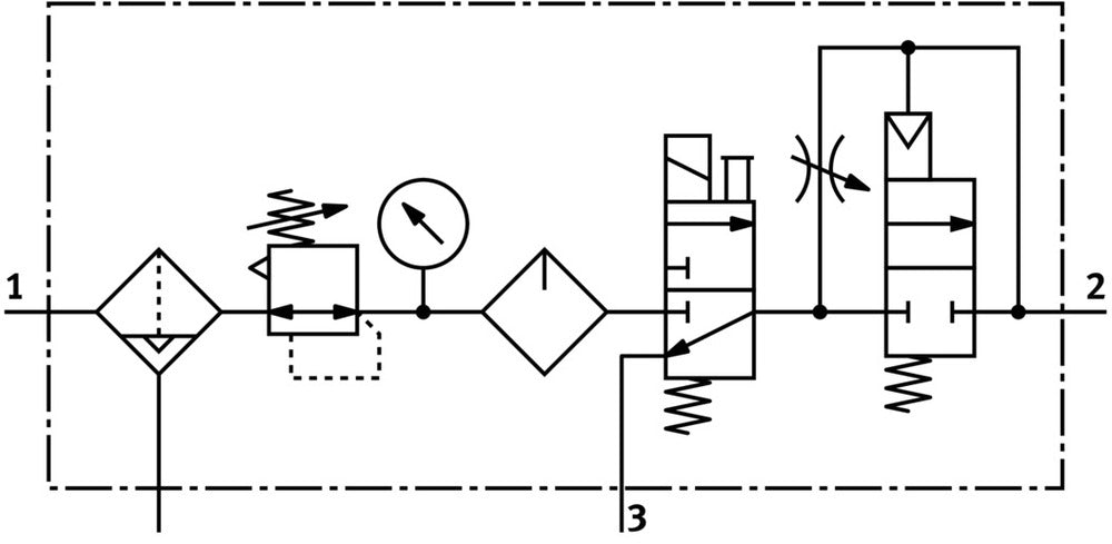 Festo Air Preparation Unit G1/4'' 2.5-12bar 1100l/min 40µm Midi - 185832