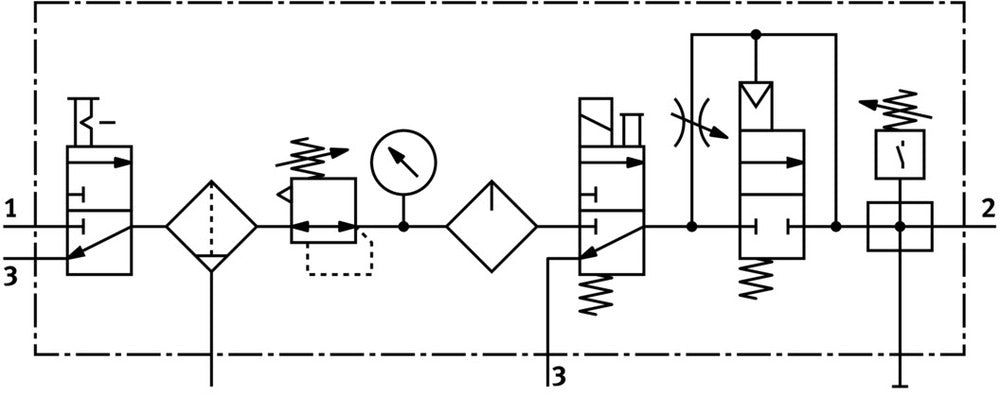 Festo Air Preparation Unit G1/8'' 2.5-12bar 530l/min 40µm Mini - 185839