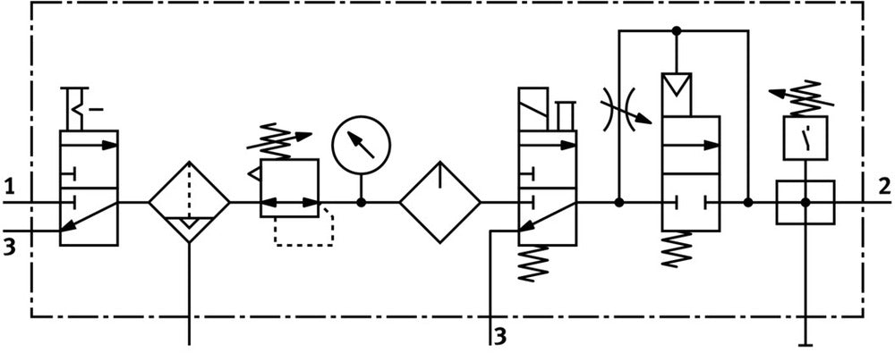 Festo Air Preparation Unit G1/4'' 2.5-12bar 1060l/min 40µm Midi - 185844