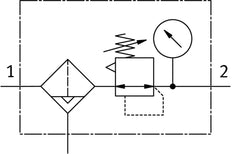 Festo Compressed Air Filter Regulator G3/8'' 0.5-12bar 1600l/min 40µm Mini - 162684