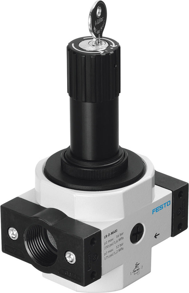 Festo Compressed Air Pressure Regulator G1/2'' 0.5-12bar 3500l/min Midi - 194644