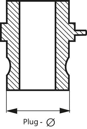 Camlock DN 20 (3/4'') Stainless Steel Coupling Weld End (26.9 mm) Type F (AS) MIL-C-27487