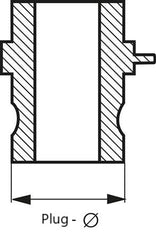 Camlock DN 20 (3/4'') Stainless Steel Coupling Weld End (26.9 mm) Type F (AS) MIL-C-27487