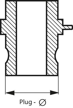 Camlock DN 75 (3'') Aluminium Coupling Hose Pillar (75 mm) Type E MIL-C-27487