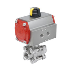 Rp 1-1/2'' 2-Way Pneumatic Stainless Steel Ball Valve Spring-closed