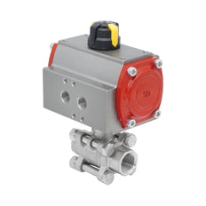Rp 4'' 2-Way Pneumatic Stainless Steel Ball Valve Spring-closed