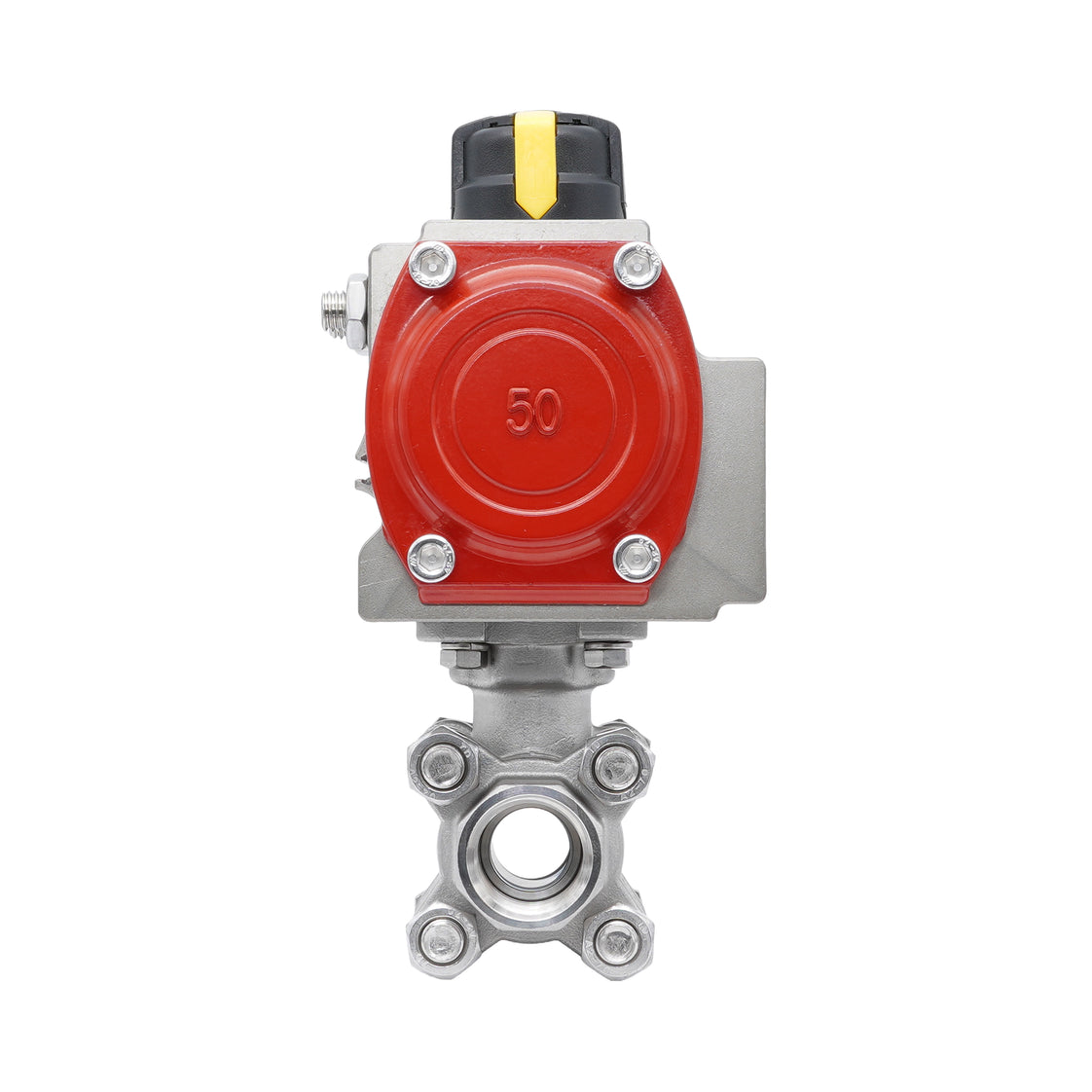 Rp 1-1/4'' 2-Way Pneumatic Stainless Steel Ball Valve Spring-opened