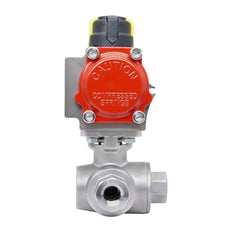 Rp 2'' T-Port 3-Way Pneumatic Stainless Steel Ball Valve Double-acting