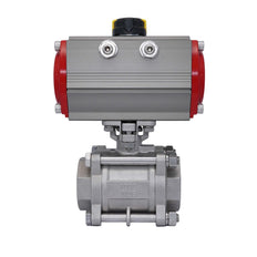 Pneumatic Ball Valve G2 1/2'' Stainless Steel Spring Opening