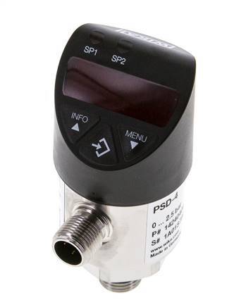0 to 1.6bar Stainless Steel Wika Electronic Pressure Switch G1/4'' 1VDC IO-Link 4-pin M12 Connector