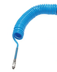 8m Coiled Air Hose 12x8mm PUR G3/8 Male Connector