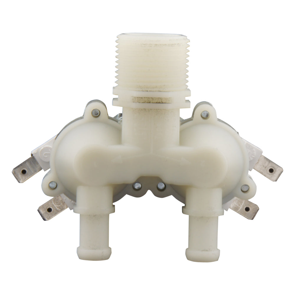 Solenoid Valve RPE double 3/4''x10mm nylon NBR 180° 0.2-10bar 24V DC