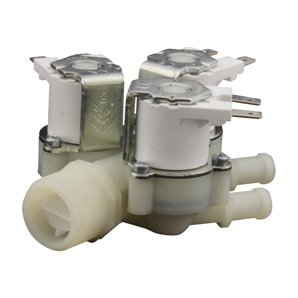 Solenoid Valve RPE triple 3/4''x10mm nylon NBR 180° 0.2-10bar 230VAC