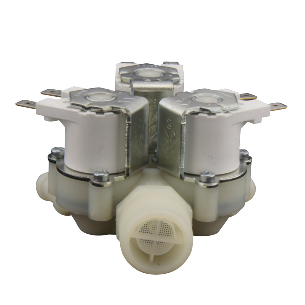 Solenoid Valve RPE triple 3/4''x10mm nylon NBR 180° 0.2-10bar 230VAC