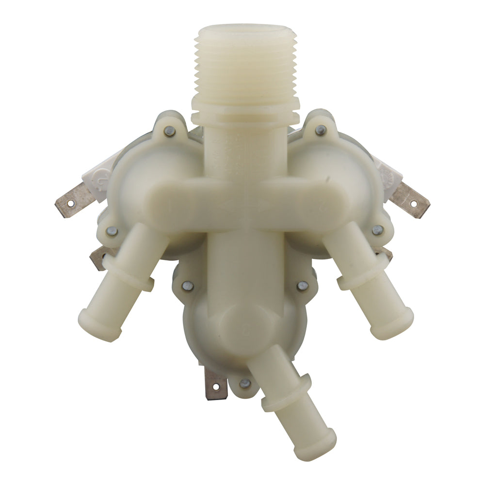 Solenoid Valve RPE triple 3/4''x10mm nylon NBR 180° 0.2-10bar 230VAC