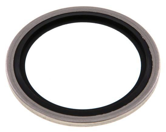 G 1-1/4" Stainless Steel/FKM Hydraulic Bonded Seal 42.9x52.4x2.5 mm