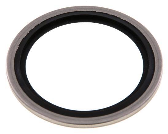 G 1-1/4" Stainless Steel/FKM Hydraulic Bonded Seal 42.9x52.4x2.5 mm