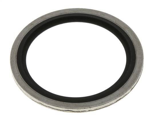 G 1-1/4" Steel/FKM Hydraulic Bonded Seal 42.9x52.4x2.5 mm