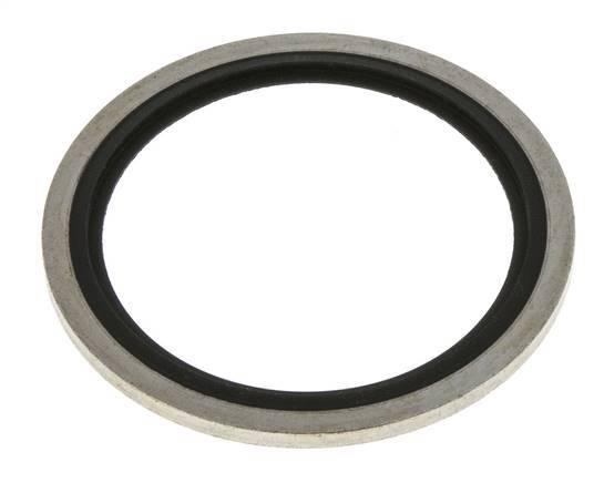 G 1-1/2" Steel/FKM Hydraulic Bonded Seal 48.4x58.6x2.5 mm