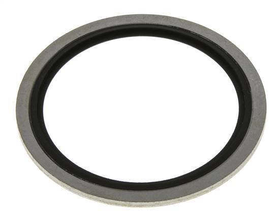 G 2" Steel/FKM Hydraulic Bonded Seal 60.6x73x2.5 mm