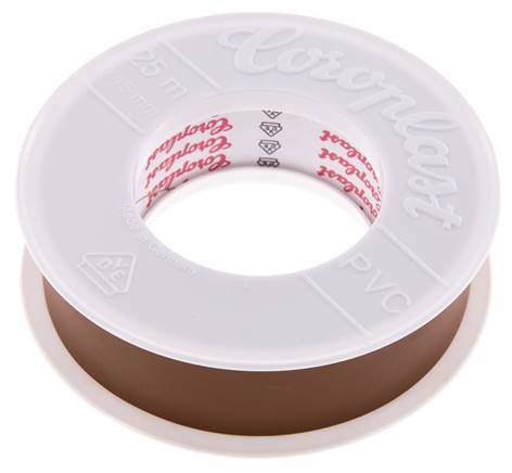 Electrical Insulation Tape VDE-tested 25mm/25m Brown
