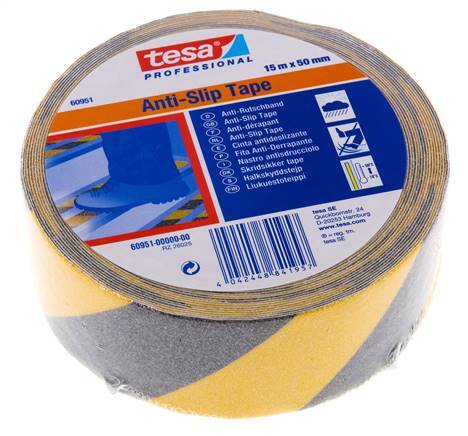 Anti-slip Adhesive Tape 50mm/15m Black/Yellow