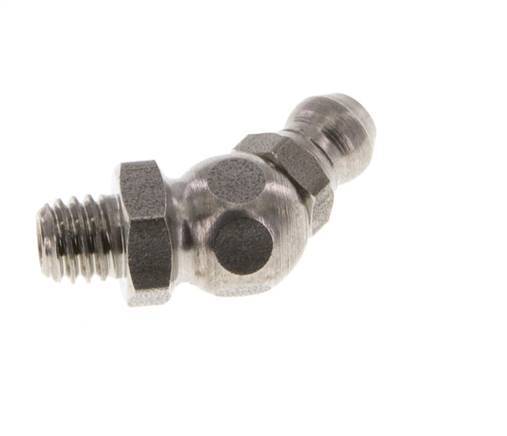 Angled Hydraulic Grease Nipple Stainless Steel M6x1 DIN 71412