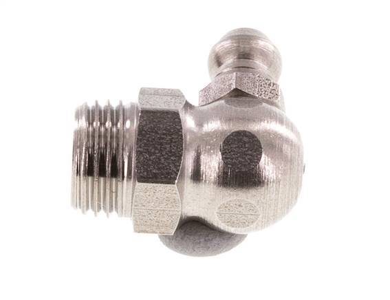 Right-angled Hydraulic Grease Nipple Stainless Steel M10x1 DIN 71412