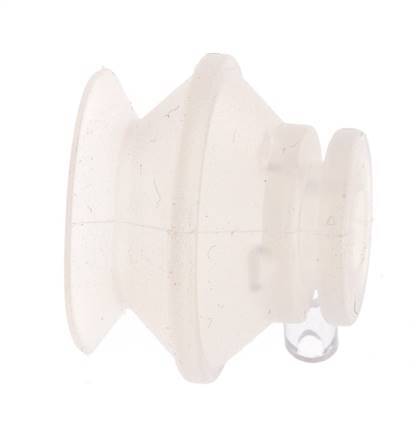 20mm Bellows Silicone Clear Vacuum Suction Cup Stroke 9mm