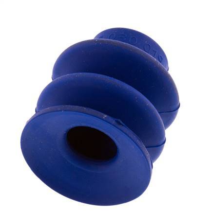 30mm Bellows PUR Blue Vacuum Suction Cup Stroke 13mm