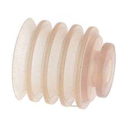 30mm Bellows Silicone Clear Vacuum Suction Cup Stroke 21mm