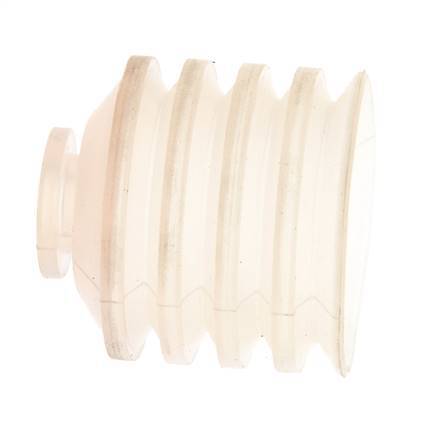 40mm Bellows Silicone Clear Vacuum Suction Cup Stroke 20mm