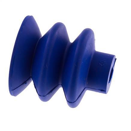 40mm Bellows PUR Blue Vacuum Suction Cup Stroke 20mm